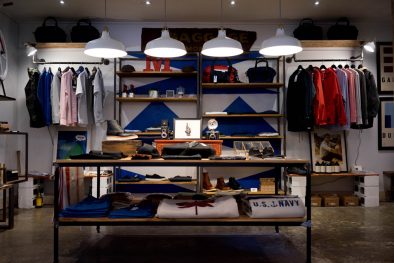 A clothing store interior